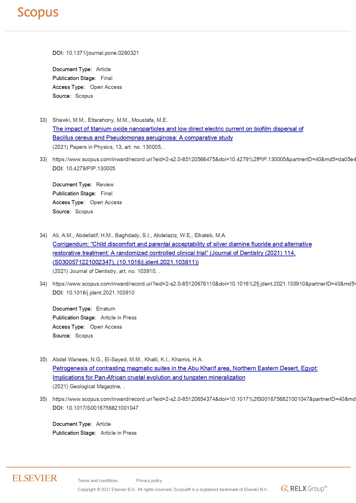 32 AlexU Publication in Scopus 13 December 2021 page 0010